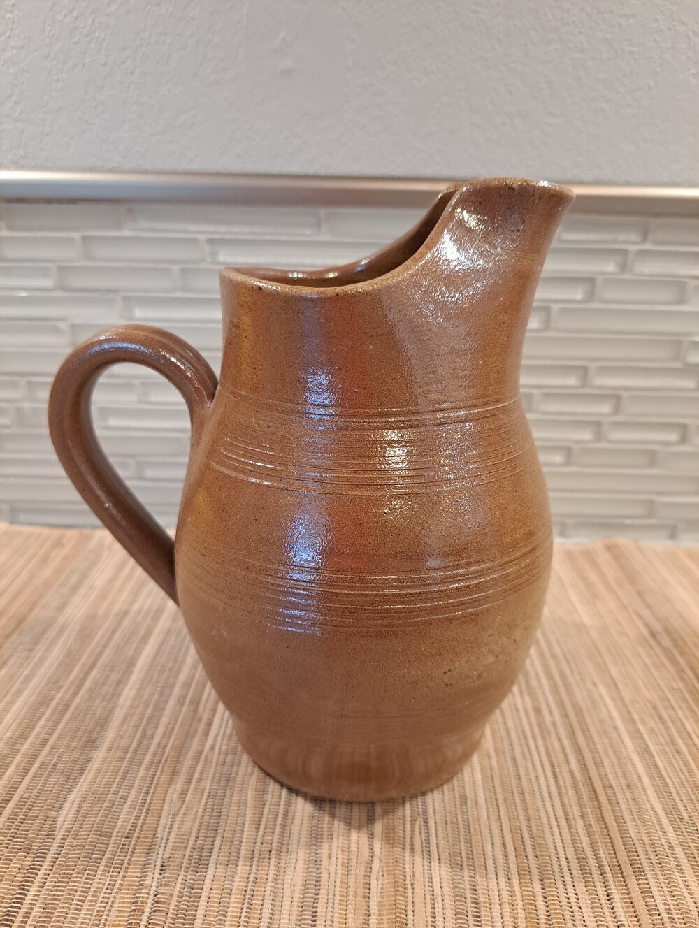 Vtg French Stoneware Pitcher